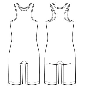 Patron ropa, Fashion sewing pattern, molde confeccion, patronesymoldes.com Enterito bib 9709 HOMBRES Una-Pieza
